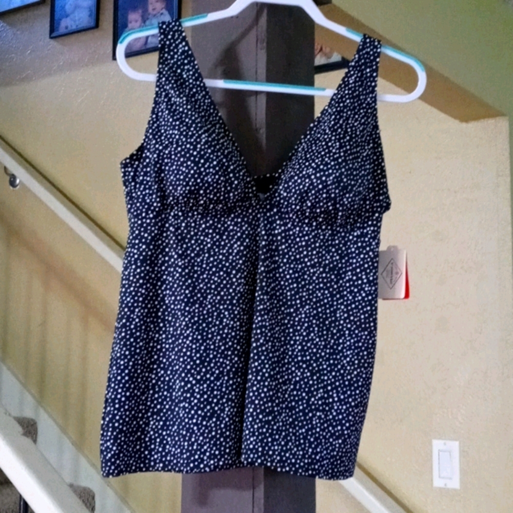 St John's Bay Bikini Polkadot Tummy Control Top